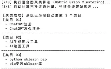 关键词聚类方案:如何用SERP+BGE+图聚类做出跨境网站自动聚类分组效果